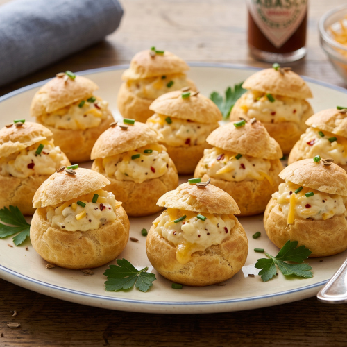 Deviled Cheese Puffs
