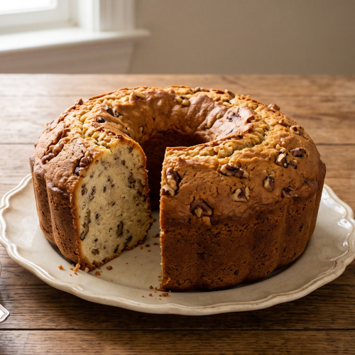 Old-Fashioned Black Walnut Pound Cake
