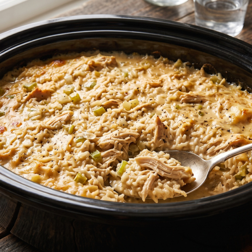Crockpot Chicken and Rice Casserole