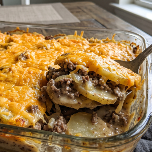 Ground Beef and Potato Casserole