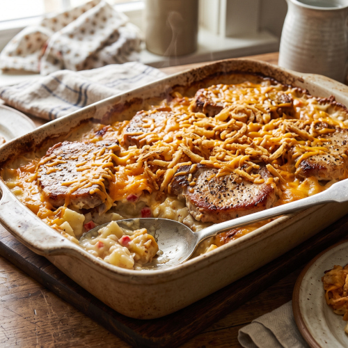 Pork Chop Potato Bake Casserole