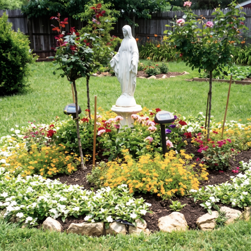 The St Francis flower bed.