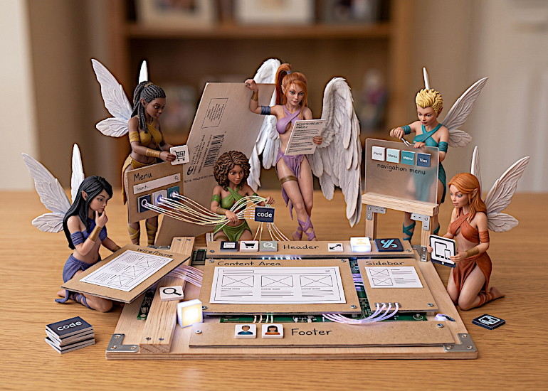 A crack fairy web site construction crew